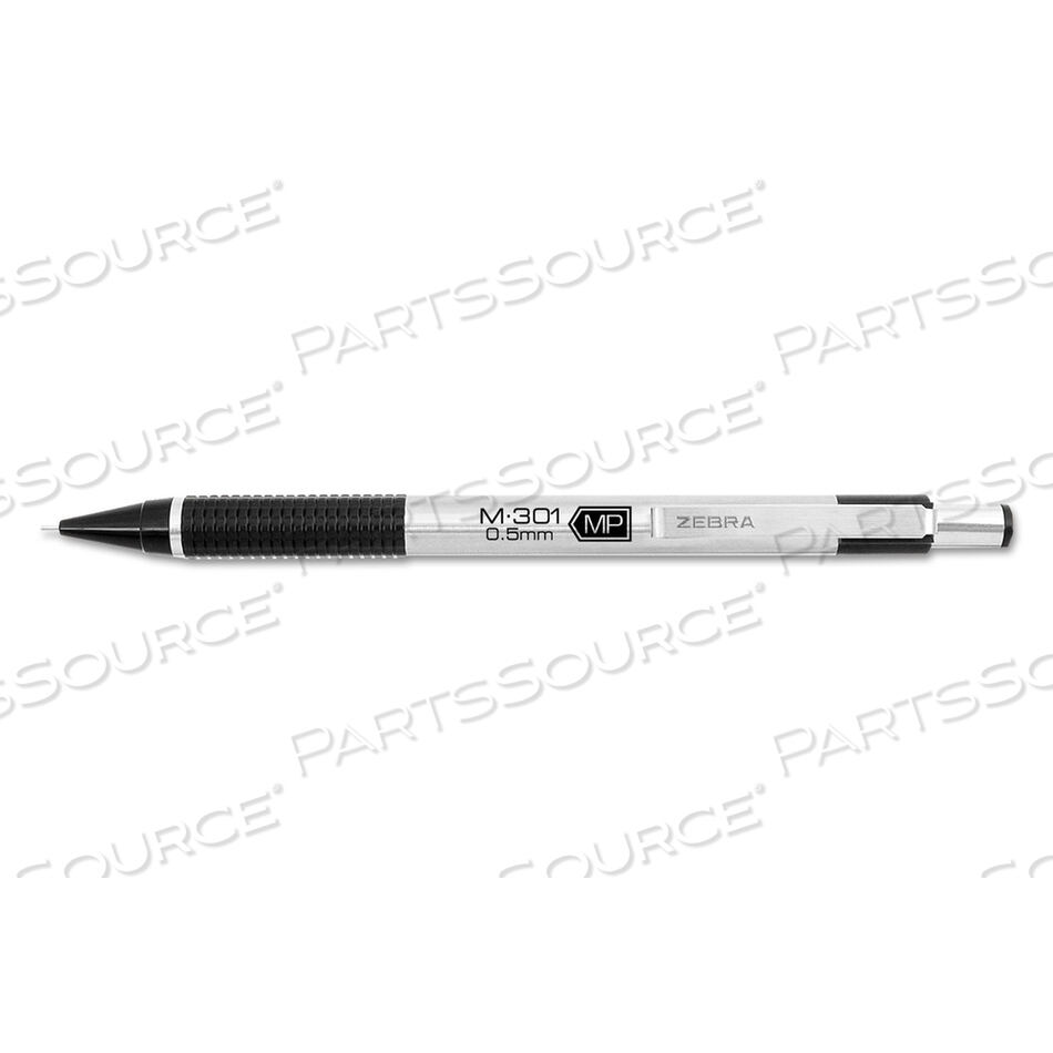 OEM#: 54010M-301 МЕХАНИЧЕСКИЙ КАРАНДАШ, 0,5 ММ, HB (#2.5), ЧЕРНЫЙ ГРИФЕЛЬ, СТАЛЬНОЙ/ЧЕРНЫЙ КОРПУС, ДЮЖИНА от Zebra Pen Corporation