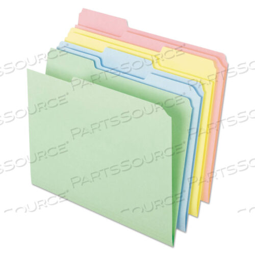 OEM#: C21 1/3 PASRPASTEL ЦВЕТНЫЕ ПАПКИ-ФАЙЛЫ, С ВЫРЕЗНЫМИ 1/3 ЯЗЫКАМИ: АССОРТИ, ФОРМАТ LETTER, РАЗНЫЕ ЦВЕТА, 100 ШТ./КОРОБКА от Esselte Pendaflex Corp.