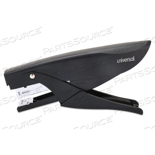 OEM#: UNV43108СТЕПЛЕР DELUXE, ВМЕСТИМОСТЬ 20 ЛИСТОВ, СКРЕПКИ 0,25, ШИРИНА ГОРЛОВИНЫ 1,75, ЧЕРНЫЙ от Universal
