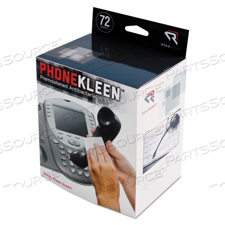 OEM#: RR1303PHONEKLEEN ВЛАЖНЫЕ САЛФЕТКИ, ТКАНЬ, 5 X 5, 72/КОРОБКА от Read Right