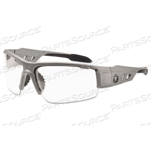 OEM#: 52100SKULLERZ DAGR SAFETY GLASSES, MATTE GRAY FRAME/CLEAR LENS, NYLON/POLYCARB by Ergodyne