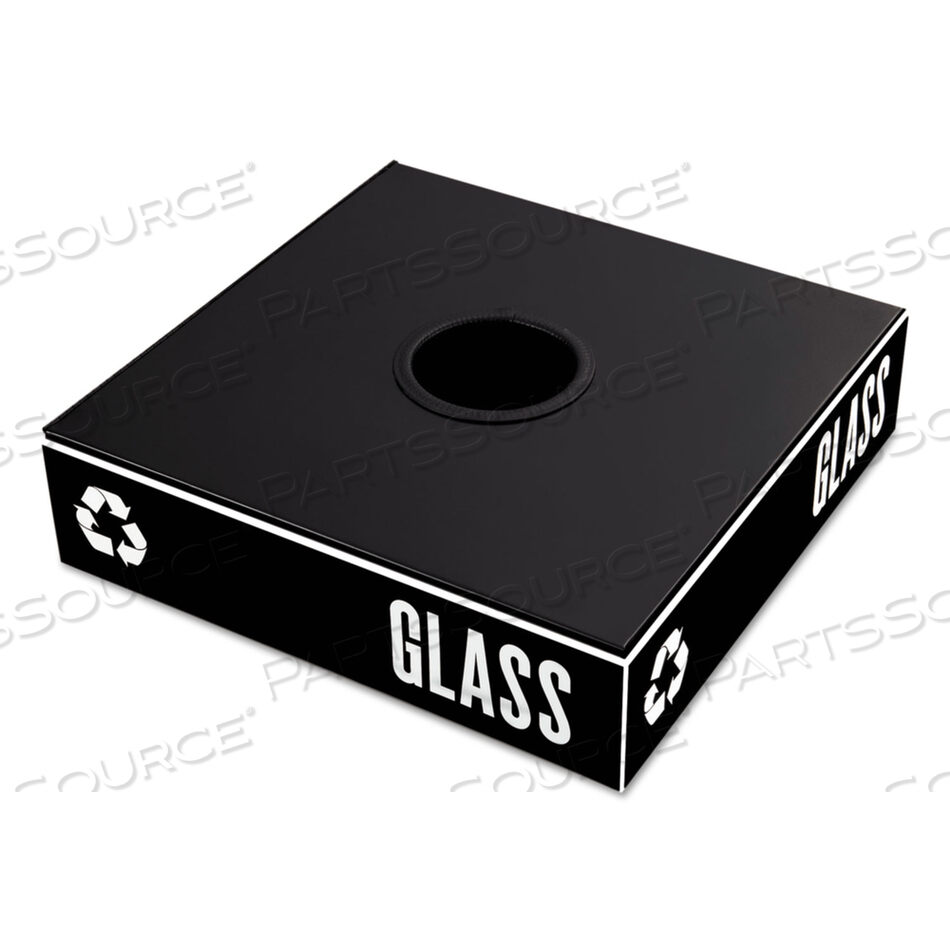 OEM#: 2988BLPUBLIC SQUARE КРЫШКА ДЛЯ КОНТЕЙНЕРА ДЛЯ ПЕРЕРАБОТКИ, КРУГЛОЕ ОТВЕРСТИЕ, 15,25 Ш X 15,25 Г X 2 В, ЧЕРНАЯ от Safco