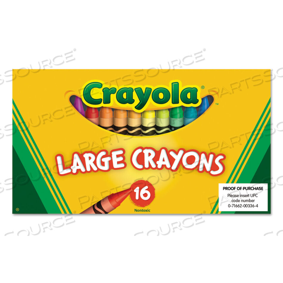 OEM#: 520336LARGE CRAYONS, LIFT LID BOX, 16 COLORS/BOX by Crayola