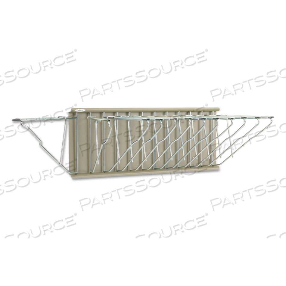 OEM#: 5016 ШАРНИРНАЯ НАСТЕННАЯ СТОЙКА ДЛЯ ЛИСТОВ, 12 ПОДВЕСНЫХ ЗАЖИМОВ, 24 Ш x 14,75 Г x 9,75 В, ПЕСОЧНЫЙ от Safco