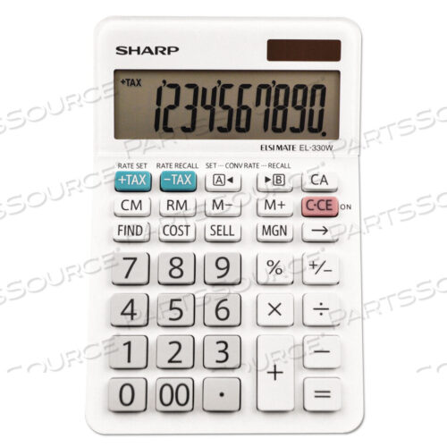 OEM#: EL-330WBEL-330WB НАСТОЛЬНЫЙ КАЛЬКУЛЯТОР, 10-ЗНАЧНЫЙ ЖК-ДИСПЛЕЙ от Sharp Electronics Corporation