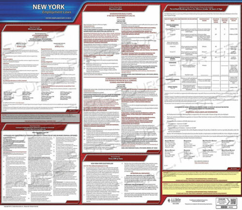 OEM#: 100-NYLABOR LAW ПЛАКАТ ЗАКОН О ТРУДЕ ШТАТА NY от J.J. Keller & Associates