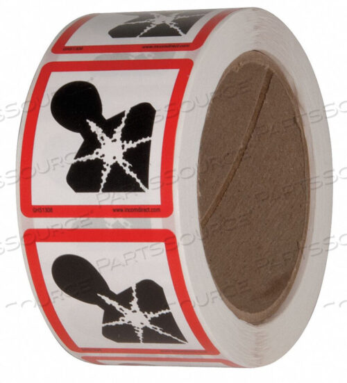OEM#: GHS1308ЭТИКЕТКА БЕЗОПАСНОСТИ 2 ДЮЙМА Ш X 2 ДЮЙМА В от Incom Manufacturing