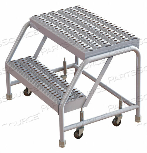 OEM#: WLAR0022452 STEP ALUMINUM ROLLING LADDER, 24W GRIP STEP, W/O HANDRAILS by Tri-Arc