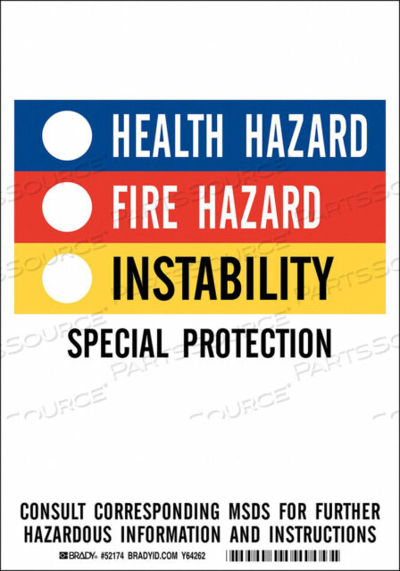 OEM#: 52174LABEL 10 ДЮЙМОВ В X 7-1/2 ДЮЙМА Ш PK5 от Brady Americas