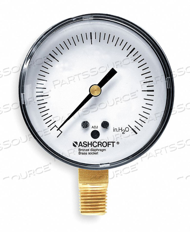 OEM#: 25 1490A 02L 15 H20МАНОМЕТР ОТ 0 ДО 15H2O 2-1/2 ДЮЙМА 1/4 ДЮЙМА от Ashcroft Inc.