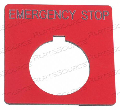 OEM#: 9001KN105RPLEGEND PLATE SQUARE EMERGENCY STP BLK/RD от APC / American Power Conversion