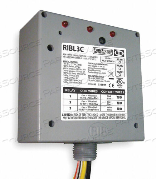 OEM#: RIBL3CPREWIRED RELAY 10-30VAC/DC 10A 3 SPST-NO от RIB