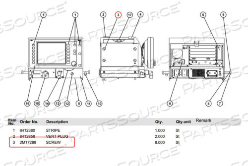 OEM#: 2M17288SCREW от Draeger Inc.
