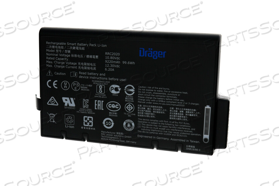 Заменяет батарею Draeger Inc. 2M86733, литий-ионный аккумулятор SURESIGNS