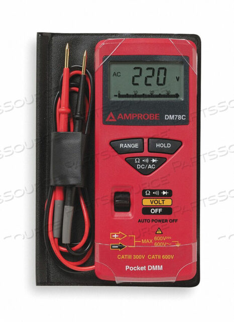 OEM#: DM78CКарманный цифровой мультиметр 600 В 34 МОм от Amprobe
