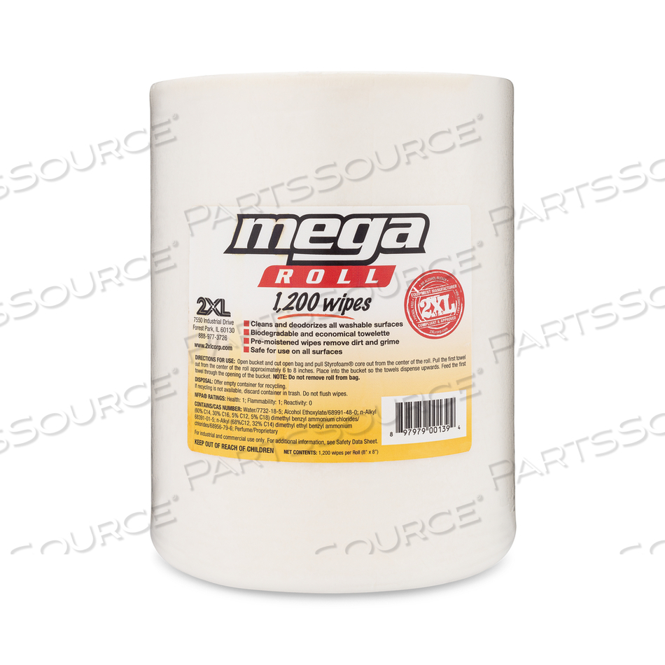 OEM#: 2XL420MEGAROLL БИОРАЗЛАГАЕМЫЕ САЛФЕТКИ С ЗАПАСНЫМ ПАЧКОМ от 2XL Corporation