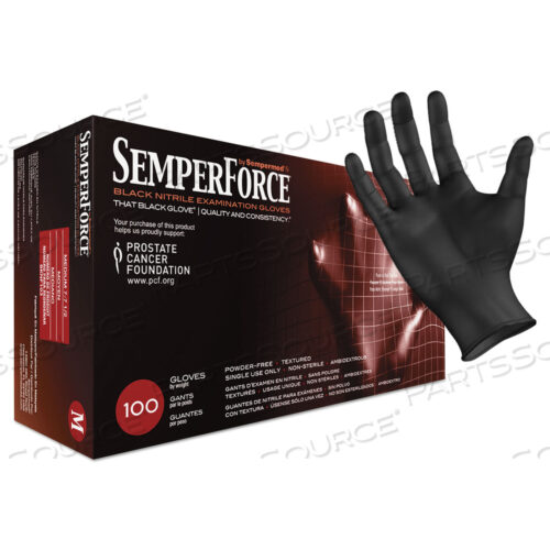 ПЕРЧАТКИ SEMPERFORCE, ЧЕРНЫЕ, СРЕДНИЕ, 1000 ШТ./КОРОБКА