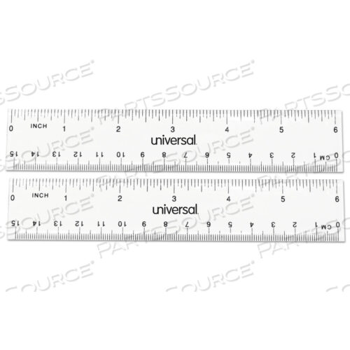 OEM#: UNV59025ПРОЗРАЧНАЯ ПЛАСТИКОВАЯ ЛИНЕЙКА, СТАНДАРТНАЯ/МЕТРИЧЕСКАЯ, ДЛИНА 6, ПРОЗРАЧНАЯ, 2 ШТ./УПАКОВКА от Universal