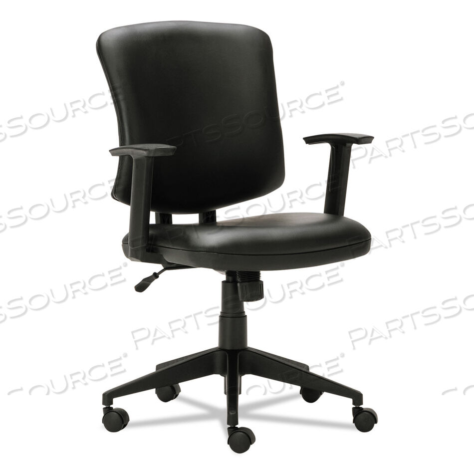 OEM#: ALETE4819ALERA EVERYDAY TASK ОФИСНОЕ КРЕСЛО, СИДЕНЬЕ/СПИНКА ИЗ КОЖИ, ВЫДЕРЖИВАЕТ ВЕС ДО 275 ФУНТОВ, ВЫСОТА СИДЕНЬЯ ОТ 17,6 ДО 21,5, ЧЕРНЫЙ от Alera