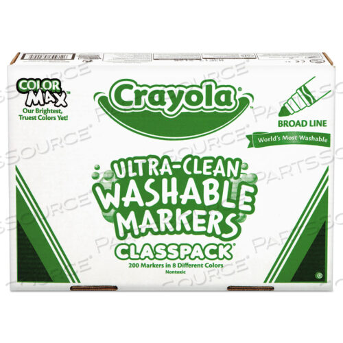 OEM#: 588200ULTRA-CLEAN WASHABLE MARKER CLASSPACK, BROAD BULLET TIP, 8 ASSORTED COLORS, 200/BOX by Crayola