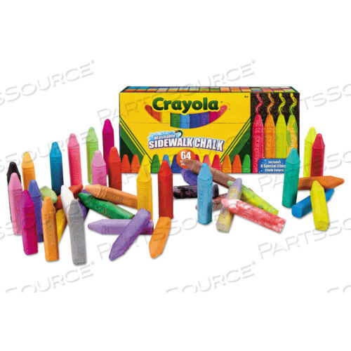 OEM#: 512064ULTIMATE SIDEWALK CHALK, 4 X 0,5 ДИАМЕТР, 60 РАЗНЫХ ЦВЕТОВ, 64/НАБОР от Crayola