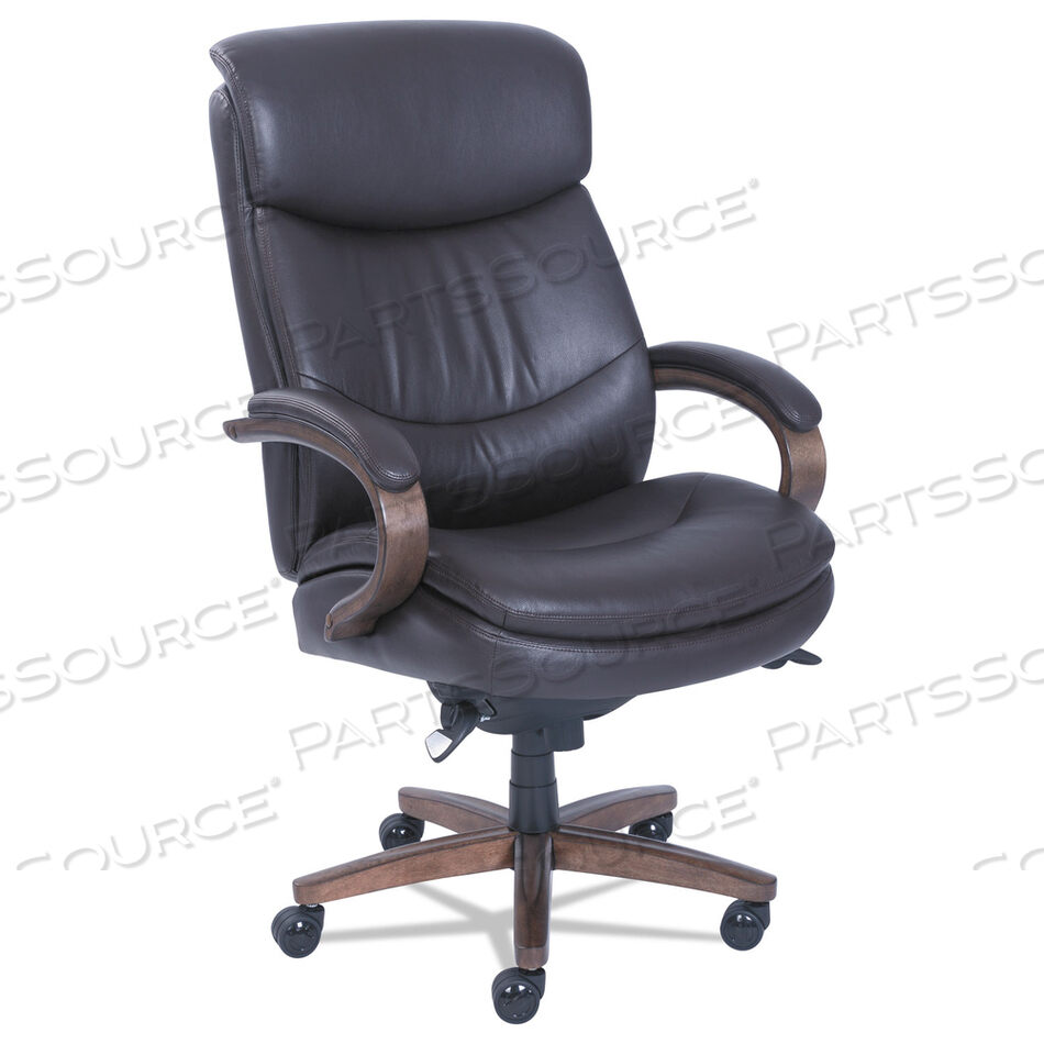 OEM#: 48961BWOODBURY BIG/TALL EXECUTIVE CHAIR, ПОДДЕРЖИВАЕТ ВЕСА ДО 400 ФУНТОВ, ВЫСОТА СИДЕНЬЯ 20,25–23,25, КОРИЧНЕВОЕ СИДЕНЬЕ/СПИНКА, ОСНОВАНИЕ ИЗ ОБВЕТРЕННОГО ПЕСКА от La-Z Boy