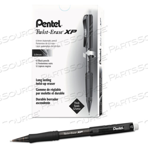 OEM#: QE419ATWIST-ERASE EXPRESS МЕХАНИЧЕСКИЙ КАРАНДАШ, 0,9 ММ, HB (#2.5), ЧЕРНЫЙ ГРАФИФ, ЧЕРНЫЙ КОРПУС, ДЮЖИНА от Pentel of America
