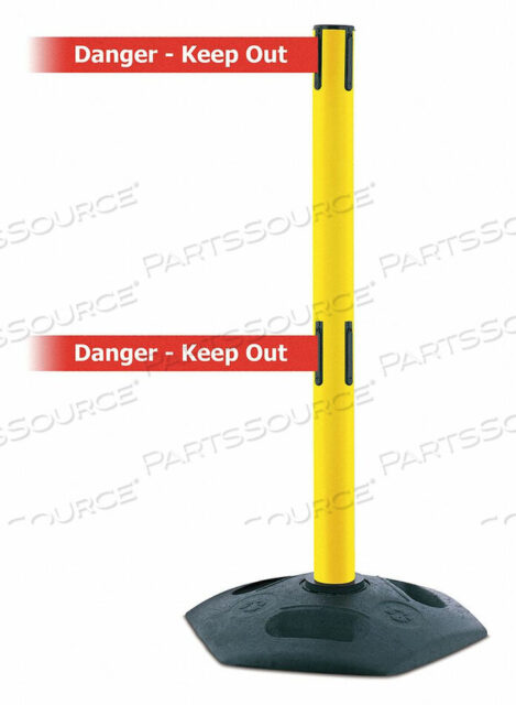 OEM#: 886T2-35-STD-NO-RHX-CBARRIER POST WITH BELT YELLOW от Tensabarrier