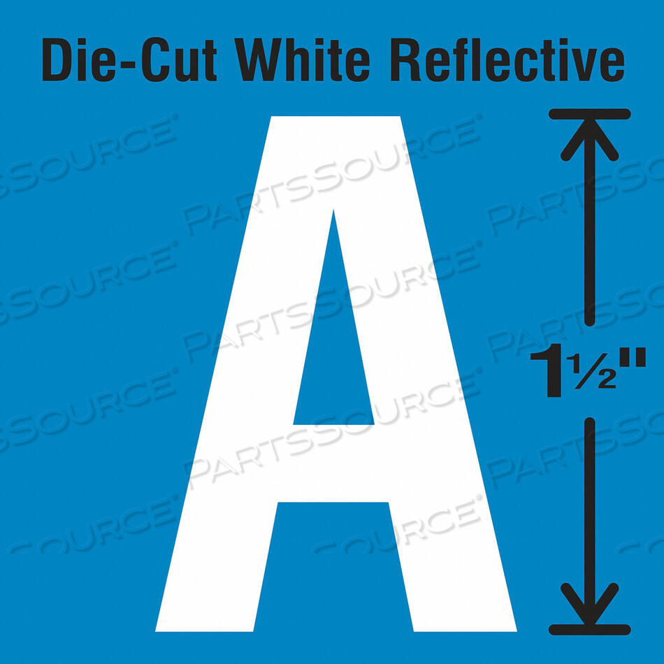 OEM#: DWR-1.5-A-5СВЕТООТРАЖАЮЩАЯ ЭТИКЕТКА С БУКВОЙ ВЫРЕЗНОЙ A PK5 от Strance, Inc.