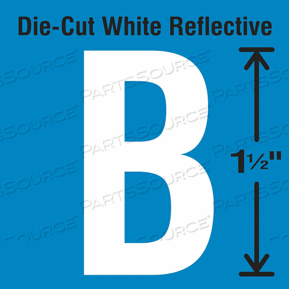 OEM#: DWR-1.5-B-5Вырубная светоотражающая этикетка с буквами B PK5 от Strance, Inc.