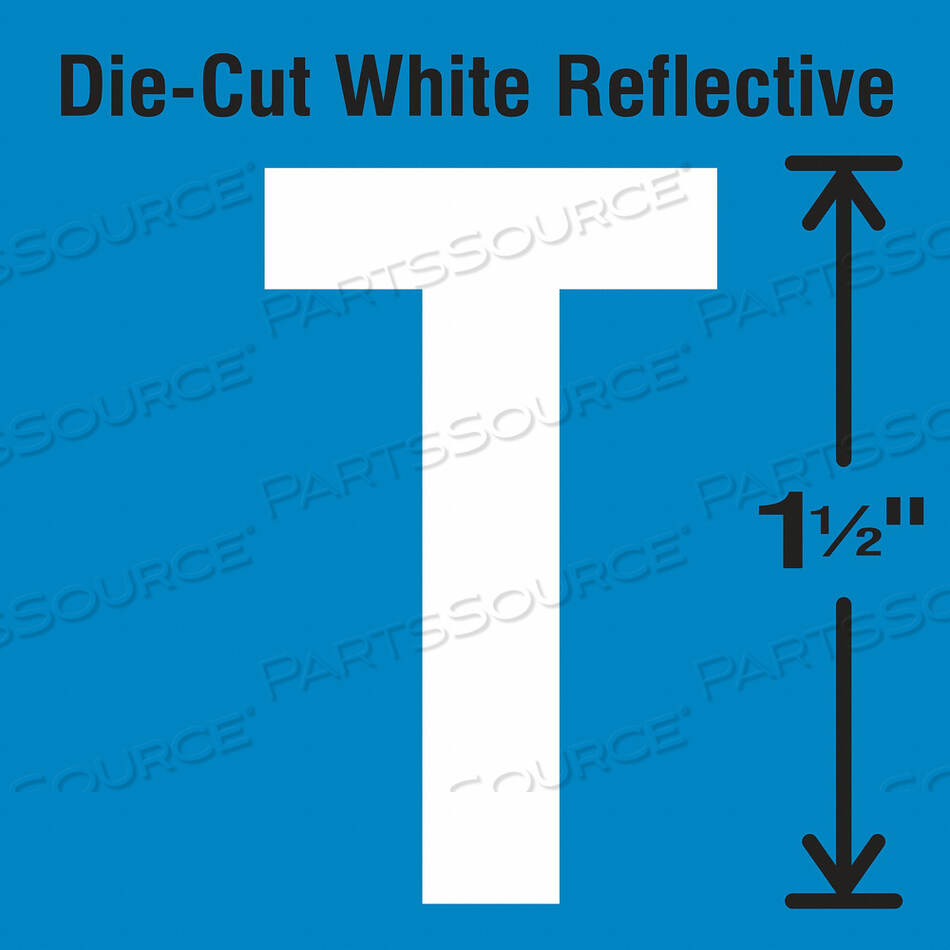 OEM#: DWR-1.5-T-5Вырубная светоотражающая этикетка с буквами T PK5 от Strance, Inc.