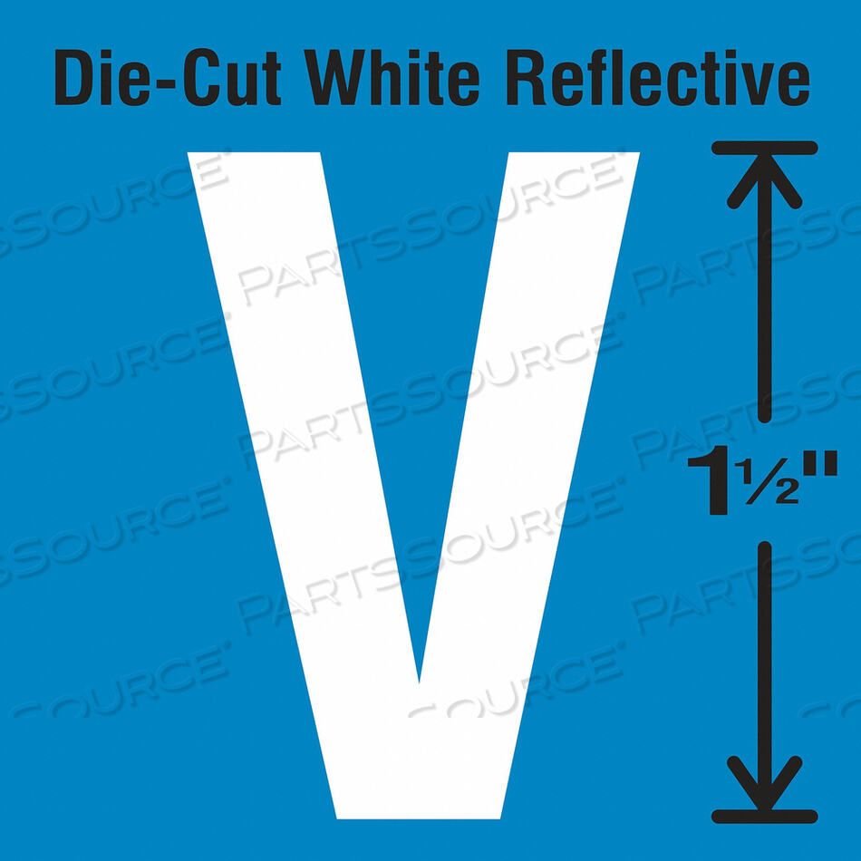 OEM#: DWR-1.5-V-5Вырубная светоотражающая этикетка с буквами V PK5 от Strance, Inc.