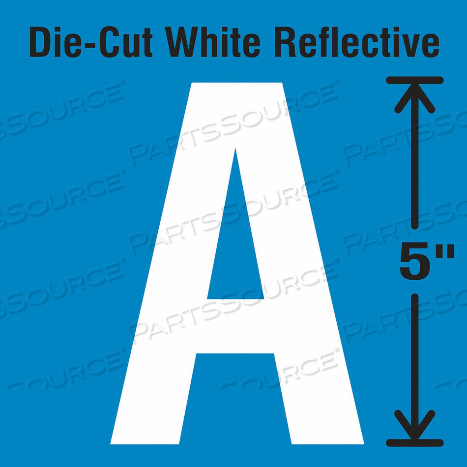 OEM#: DWR-5-A-5СВЕТООТРАЖАЮЩАЯ ЭТИКЕТКА С БУКВОЙ ВЫРЕЗКОЙ A PK5 от Strance, Inc.