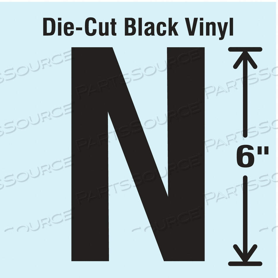 OEM#: DBV-SINGLE-6-NDIE ВЫРЕЗАННАЯ БУКВЕННАЯ ЭТИКЕТКА N от Strance, Inc.