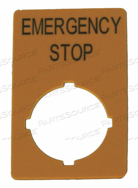 OEM#: M22-XZK-GB99ПЛАСТИНА, КНОПКА, 22,5 ММ, ЛЕГЕНДА: АВАРИЙНАЯ ОСТАНОВКА от Eaton