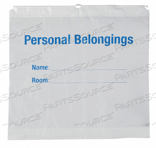 OEM#: HCS7001-1.5PERSONAL BELONGING BAG PLASTIC PK250 by HCS