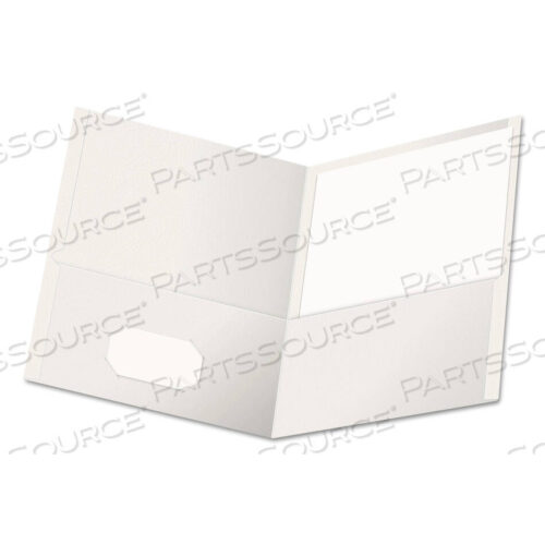 OEM#: UNV56604Портфель с двумя карманами, тисненая кожа, бумага, 11 X 8,5, белый, 25 шт./коробка от Universal