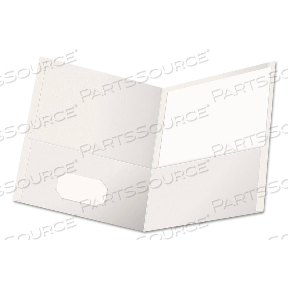 OEM#: UNV56604Портфель с двумя карманами, тисненая кожа, бумага, 11 X 8,5, белый, 25 шт./коробка от Universal