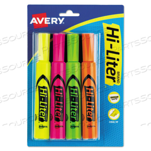 OEM#: 24063HI-LITER НАСТОЛЬНЫЕ МАРКЕРЫ, АССОРТИМЕНТ ЧЕРНИЛ РАЗНЫХ ЦВЕТОВ, КОНЧИК СТАНИНА, АССОРТИМЕНТ ЦВЕТОВ КОРПУСА, 4 ШТ./НАБОР от Avery