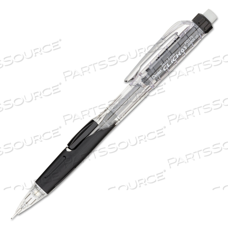 OEM#: PD275TATWIST-ERASE CLICK МЕХАНИЧЕСКИЙ КАРАНДАШ, 0,5 ММ, HB (#2.5), ЧЕРНЫЙ ГРИФЕЛЬ, ЧЕРНЫЙ КОРПУС от Pentel of America
