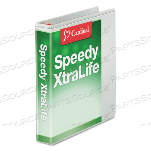 OEM#: 59100SPEEDY XTRALIFE ПАПКА-ПАПКА С АНТИПРИГАРНЫМ ПОКРЫТИЕМ, ЗАМОК НАКЛОННЫХ D-ОБРАЗНЫХ КОЛЬЦ, 3 КОЛЬЦА, ВМЕСТИМОСТЬ 1, 11 X 8,5, БЕЛАЯ от Cardinal