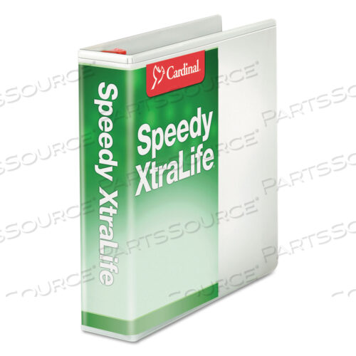 SPEEDY XTRALIFE АНТИПРИГАРНАЯ КОЛЬЦЕВАЯ ПАПКА С ЗАМКОМ СКЛОНА-D, 3 КОЛЬЦА, ВМЕСТИМОСТЬЮ 2, 11 X 8,5, БЕЛАЯ