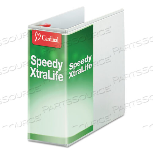 SPEEDY XTRALIFE АНТИПРИГАРНАЯ КОЛЬЦЕВАЯ ПАПКА С ЗАМКОМ СКЛОНА-D, 3 КОЛЬЦА, ВМЕСТИМОСТЬЮ 5, 11 X 8,5, БЕЛАЯ