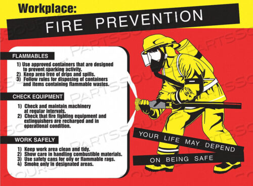 OEM#: SP125166LПЛАКАТ ПО ПРОТИВОПОЖАРНОЙ ТЕХНИКЕ НА РАБОЧЕМ МЕСТЕ 17 X24 от Accuform Manufacturing, Inc.