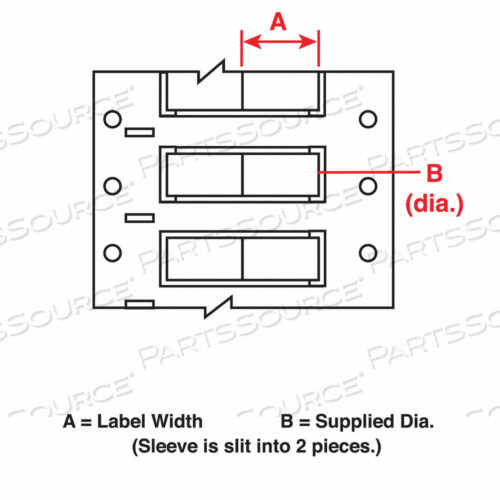 OEM#: 3FR-500-2-WT-2WIRE МАРКИРОВОЧНЫЕ РУКАВЫ 1 ДЮЙМ Ш 0,851 ДЮЙМА от Brady Americas