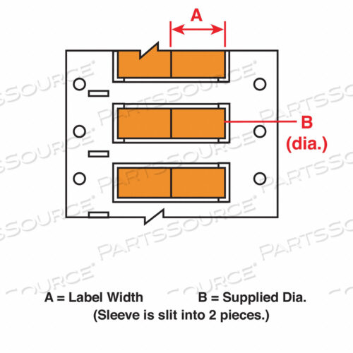 OEM#: 3PS-750-2-OR-2WIRE МАРКИРОВОЧНЫЕ РУКАВЫ 1 ДЮЙМ Ш 1.250 ДЮЙМА от Brady Americas