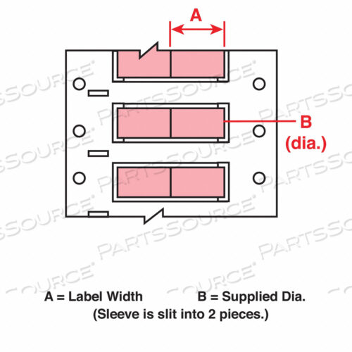 OEM#: 3PS-500-2-PK-2WIRE МАРКИРОВОЧНЫЕ РУКАВЫ 1 ДЮЙМ Ш 0,851 ДЮЙМА от Brady Americas