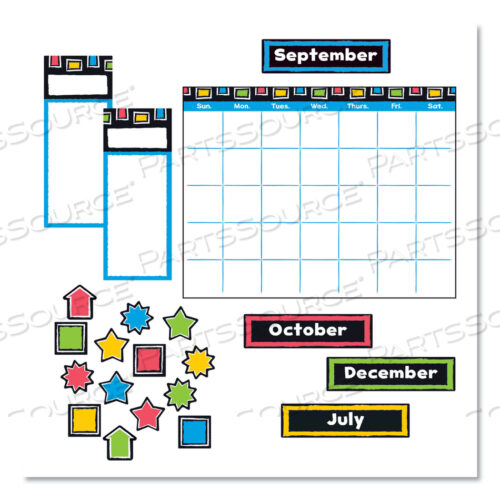 OEM#: T8392BOLD STROKES WIPE-OFF CALENDAR BULLETIN BOARD SET, 18 X 26,5, РАЗНЫЕ ЦВЕТА, 30 ШТУК по Trend