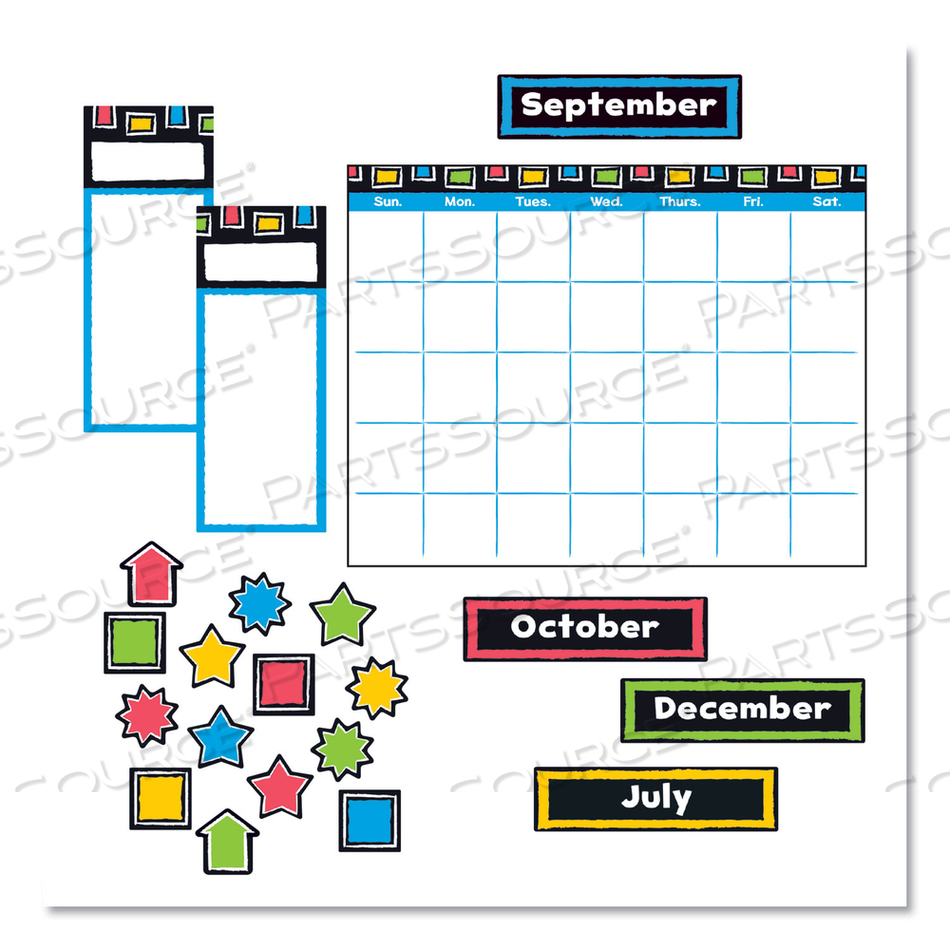 OEM#: T8392BOLD STROKES WIPE-OFF CALENDAR BULLETIN BOARD SET, 18 X 26,5, РАЗНЫЕ ЦВЕТА, 30 ШТУК по Trend