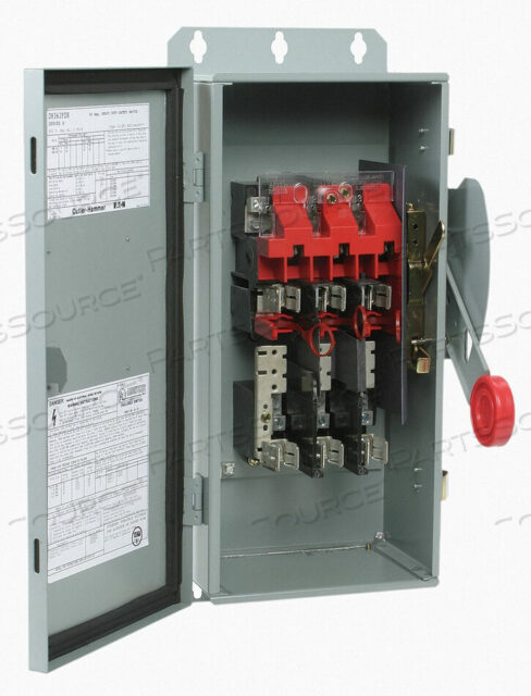 OEM#: DH361FGKSWITCH, SINGLE THROW, HEAVY SAFETY, 600 В переменного тока, КЛАСС H, 30A от Eaton